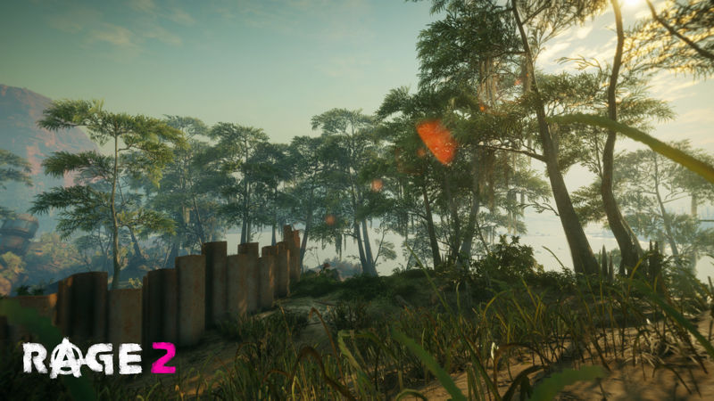 Image shows landscape in Rage 2