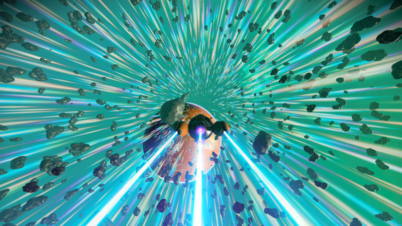 image shows the view as you use pulse engines to race to world