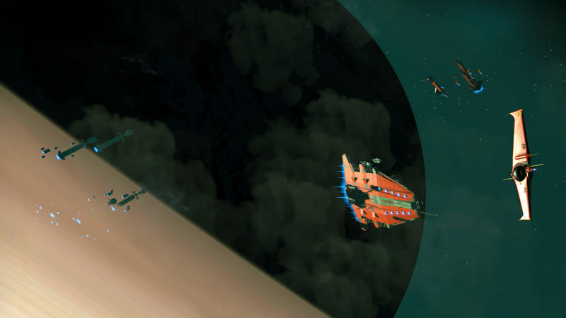Image shows my starship approaching my large frigate, holds up to 6 of your starships