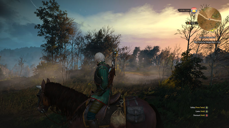 Image shows landscape in Witcher 3